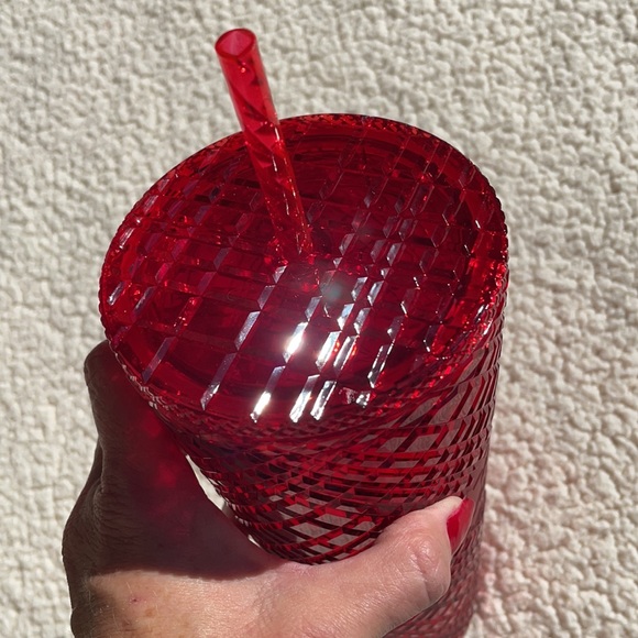 NEW Starbucks Venti Red Jewel Studded Holiday 2021 Cold Cup Tumbler - Picture 5 of 10